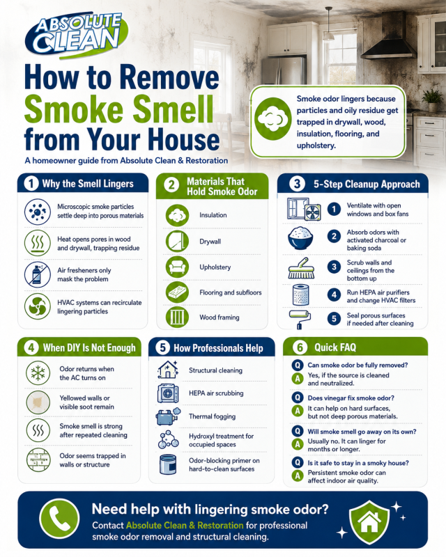 Removing smoke smell article